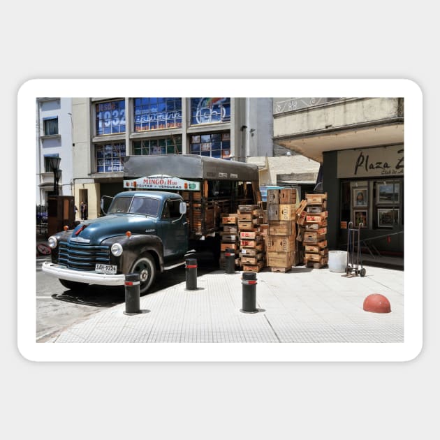 1950 Chevy 3100 Truck "Fruits & Vegetables" in Montevideo Sticker by holgermader